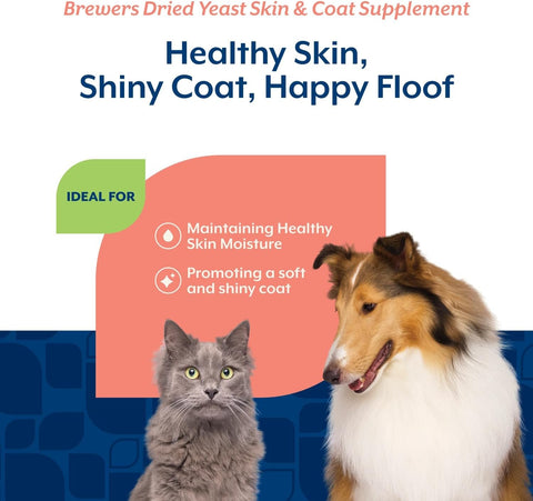 NaturVet – Brewer’s Dried Yeast Formula with Garlic Flavoring – Plus Omegas | Rich in Omega-3, 6 & 9 Fatty Acids | Fortified with B1, B2, Niacin & Vitamin C | For Dogs & Cats | 5000 Chewable Tablets