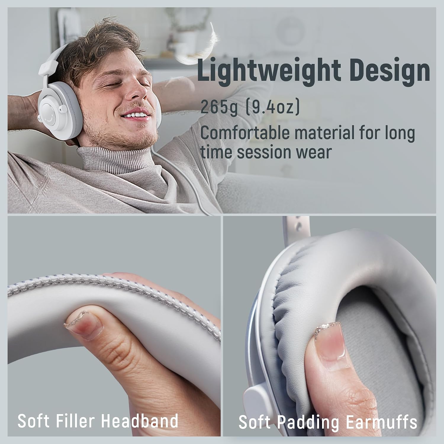 FIFINE HD8W Studio Monitor Headphone with 50mm Drivers, for Vocal Recording