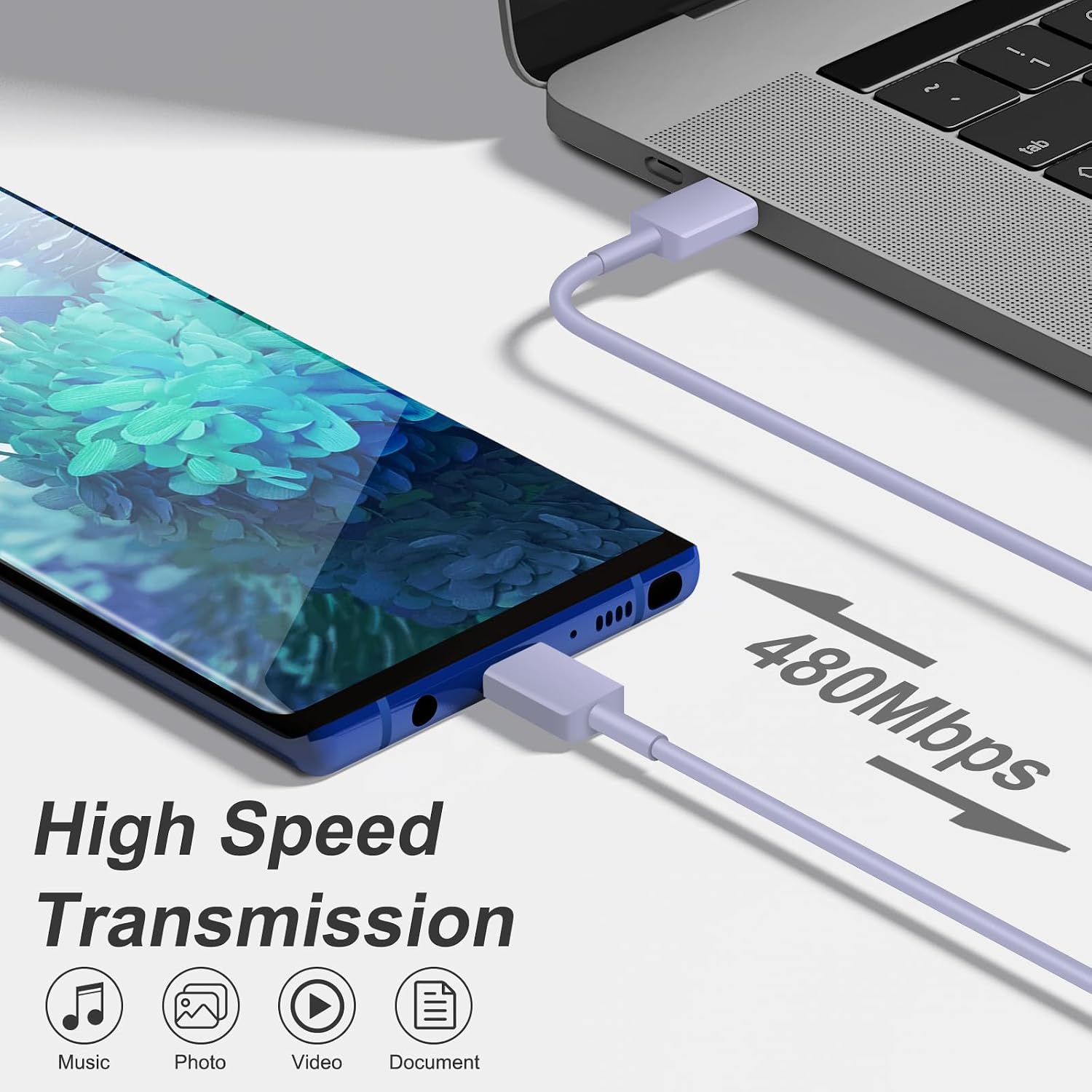 USB C Charger Type C Charger Fast Charging Long 10FT 45W Samsung Charger