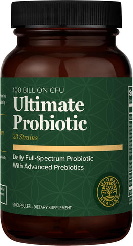 Ultimate Probiotic 100 Billion CFU with Prebiotics, Gut Health (60 Count)