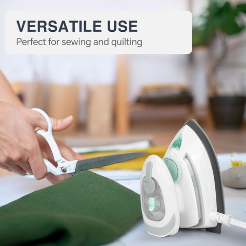BEAUTURAL Mini Travel Steam Iron for Clothes with Dual Voltage, White