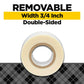 Scotch Removable Fabric Tape, 3/4 in x 180 in, 1/Pack, Removable and Double Sided (FTR-1-CFT)