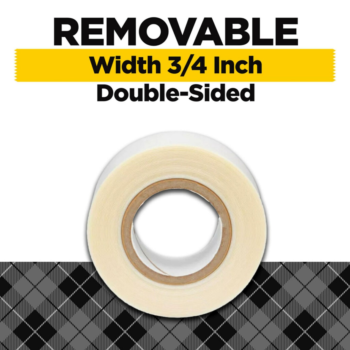 Scotch Removable Fabric Tape, 3/4 in x 180 in, 1/Pack, Removable and Double Sided (FTR-1-CFT)