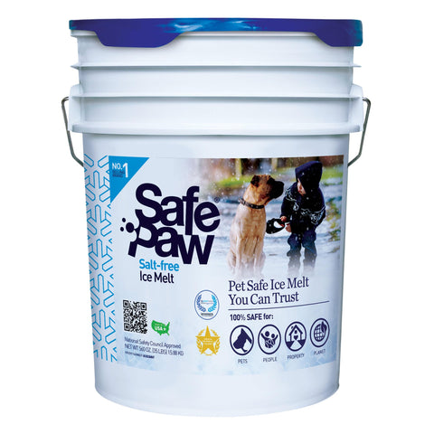 Safe Paw Pet Safe Ice & Snow Melt, Quick-Action Salt-Free & Chloride-Free De-icer, 35 Lb