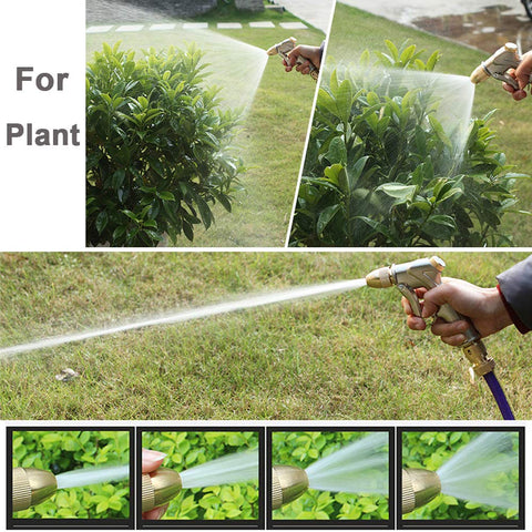 FANHAO Upgraded Garden Hose Nozzle Sprayer, 100% Heavy Duty Metal Handheld Water Nozzle High Pressure in 4 Spraying Modes for Hand Watering Plants and Lawn, Car Washing, Patio and Pet