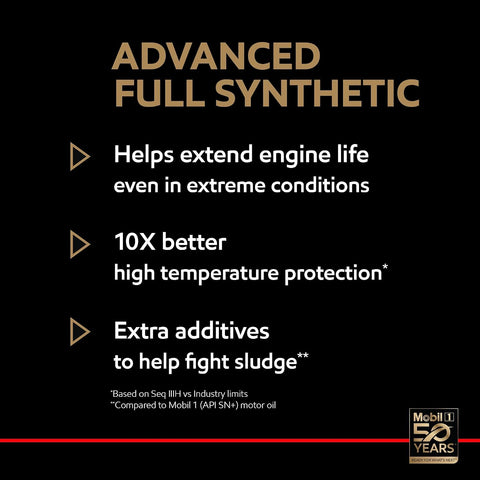 Mobil 1 Supercar Advanced Full Synthetic Motor Oil 0W-40, 1 QT (Pack of 6)