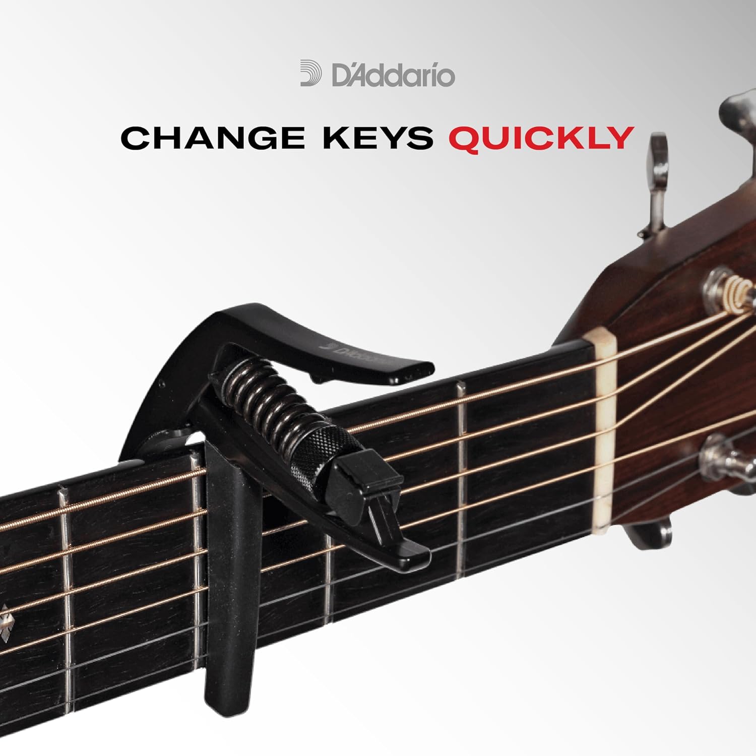 D'Addario NS Tri-Action Guitar Capo, Black