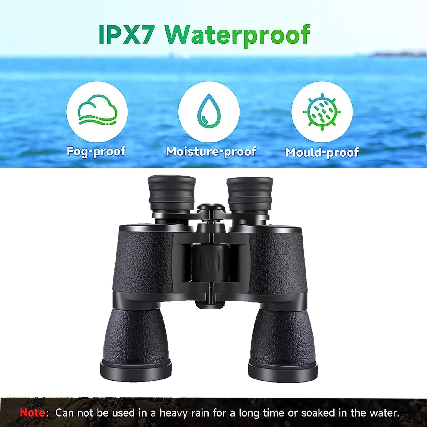 ZIYOUHU 10x50 High Power Binoculars for Adults,Compact Binoculars with Low Light Night Vision, Waterproof/Professional Binoculars BAK4 Prism FMC Lens HD Binoculars for Bird Watching