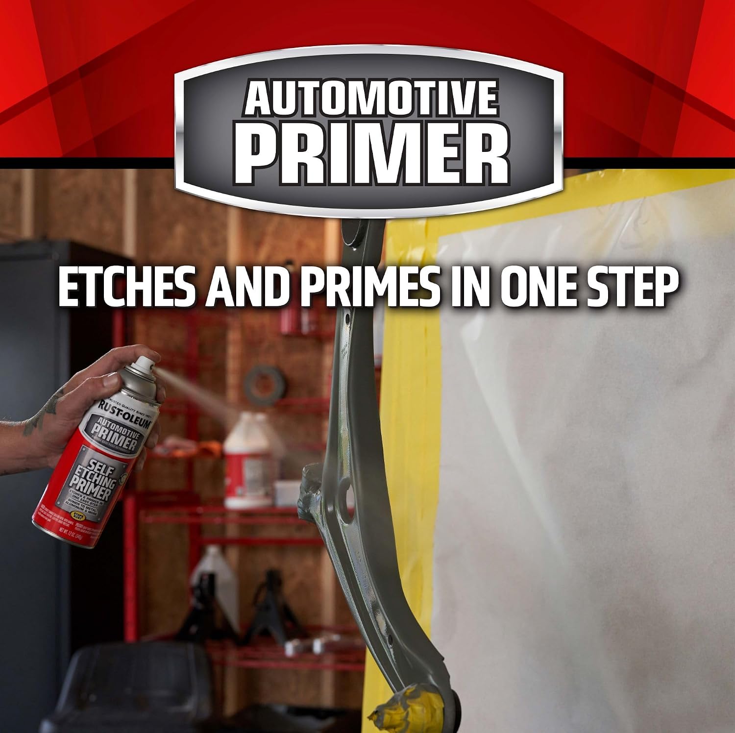 Rust-Oleum Automotive Self Etching Primer Spray, Dark Green
