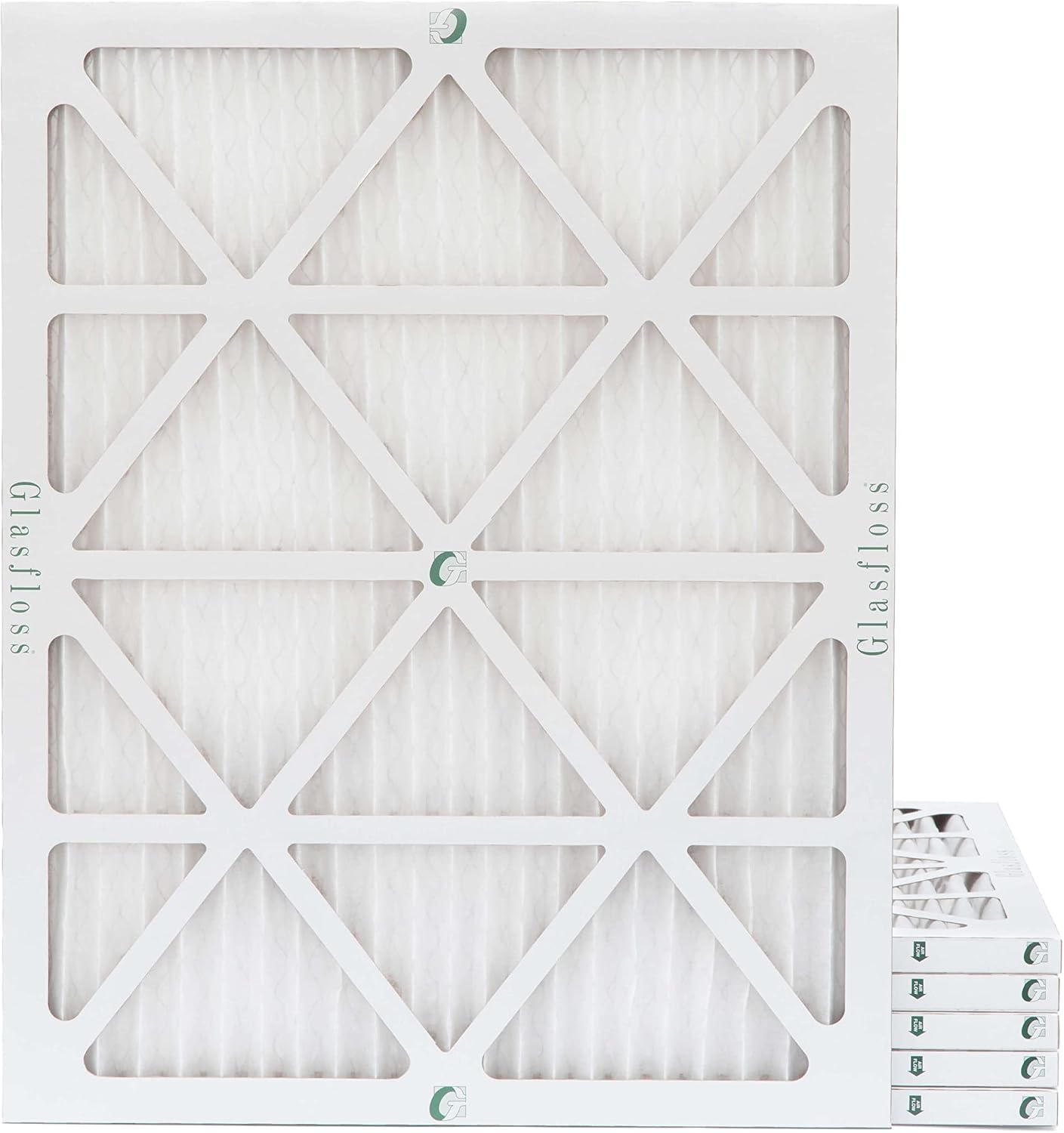 Glasfloss 20x30x1 MERV 10 Pleated AC Furnace Air Filters. Box of 6