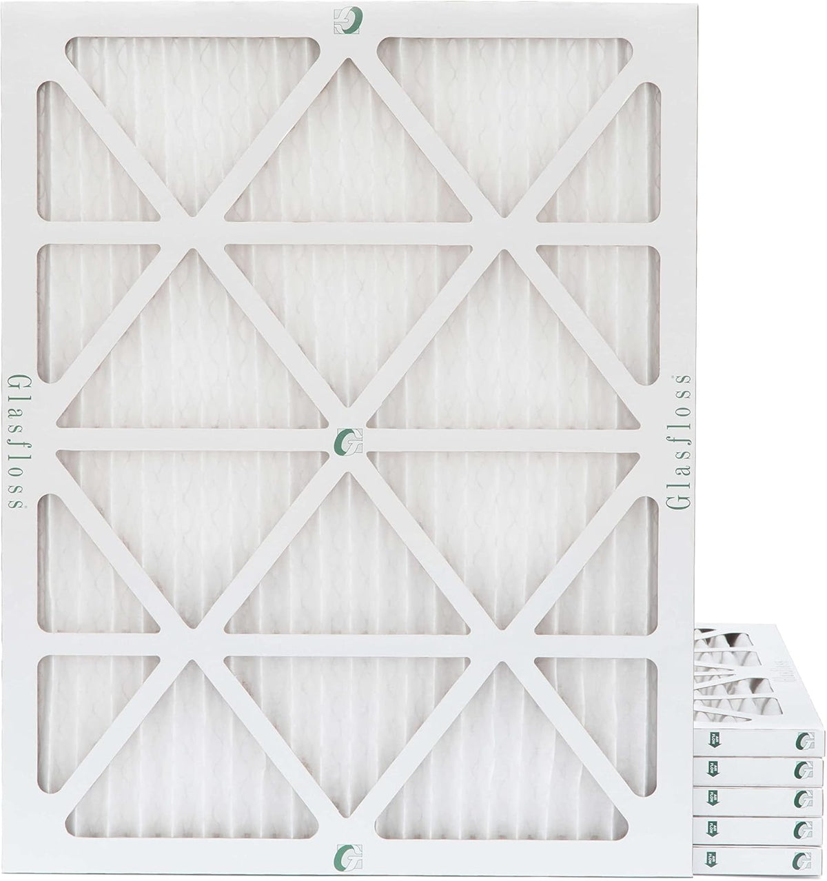Glasfloss 20x30x1 MERV 10 Pleated AC Furnace Air Filters. Box of 6