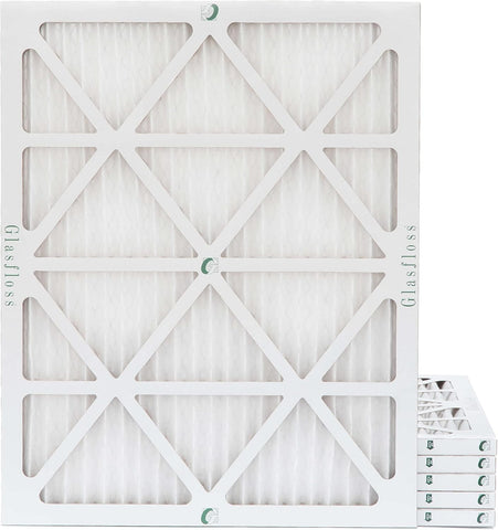 Glasfloss 20x30x1 MERV 10 Pleated AC Furnace Air Filters. Box of 6
