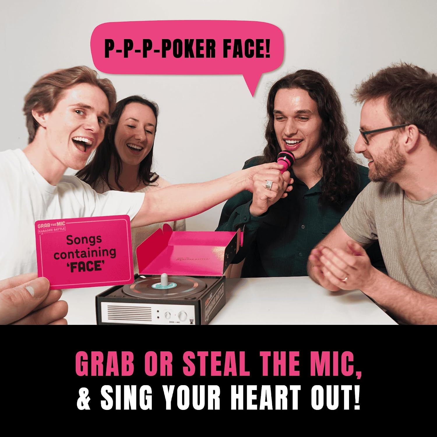 Grab The Mic Battle - Karaoke Party Game For Bad Singers, Teen & Adult Fun