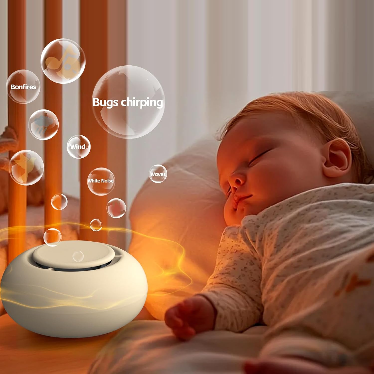 Portable Baby Sound Machine & Essentials for Babies & Kids-Putty
