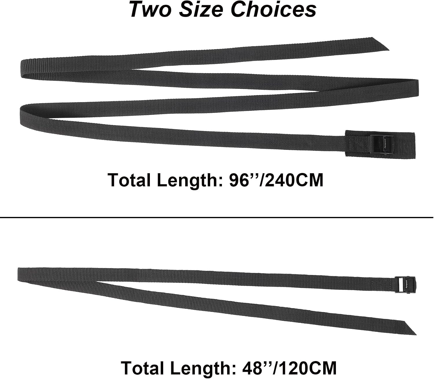 Ayaport Lashing Straps with Buckles Adjustable Cam Buckle Tie Down Cinch Strap for Packing Black 4 Pack