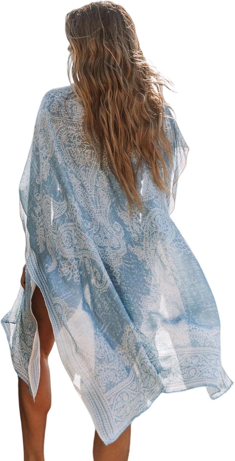 Breezy Lane Beach Cover Up for Women Kimono Swimsuit Coverups Cardigan