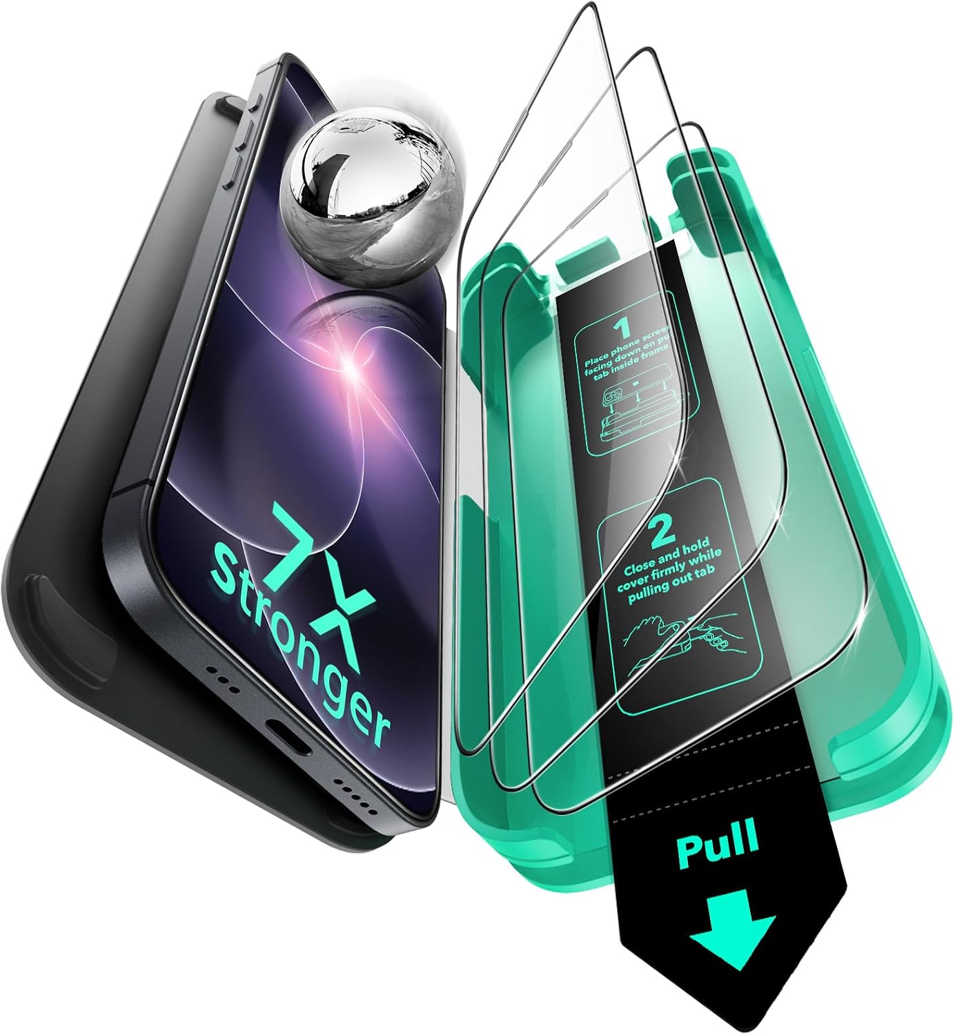 ESR 3 Pack for iPhone 17e/16e/14/13/13 Pro Screen Protector, Armorite