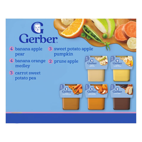 Gerber Stage 2 Super Blend Baby Food Variety Pack, 4 Oz, 32 Pack
