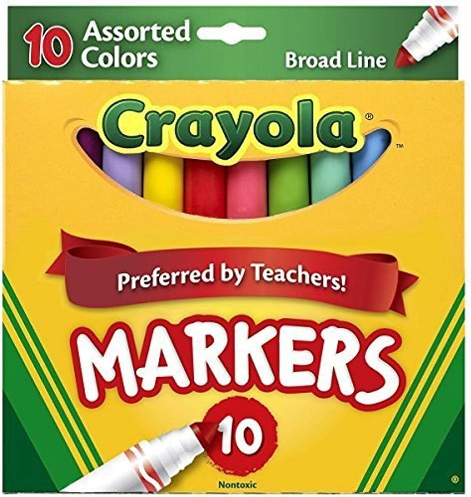 Crayola Assorted Broad Line Markers 10 Count - 2 Pack