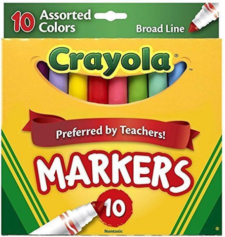 Crayola Assorted Broad Line Markers 10 Count - 2 Pack