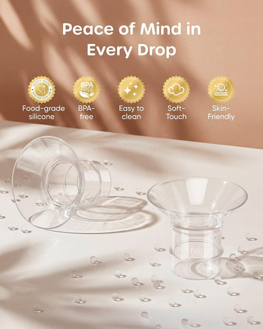 Nuliie Silicone Flange Inserts 12/14/16/18/20mm 10PCS for 24mm Breast Pump