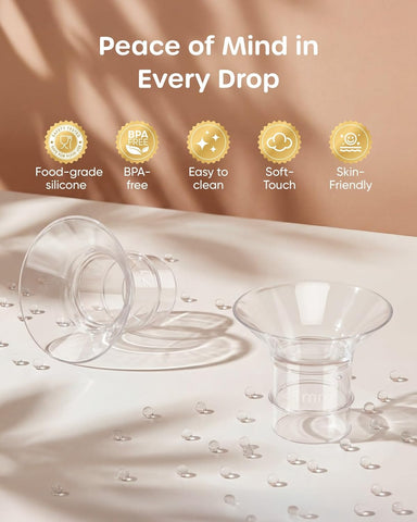 Nuliie Silicone Flange Inserts 13/15/17/19/21mm 10PCS for 24mm Breast Pump