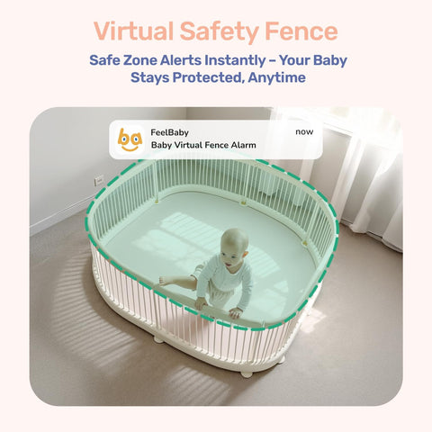 1080P WiFi Baby Monitor With Camera And Audio,4" Screen,PTZ 360°,2.4GHz