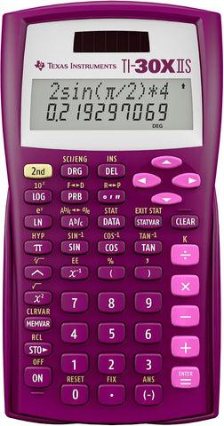 Texas Instruments TI-30XIIS Scientific Calculator, Raspberry Small