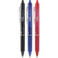 PILOT FriXion Clicker Erasable, Refillable & Retractable Gel Ink Pens, Fine Point, Black/Blue/Red Inks, 3-Pack (31467)