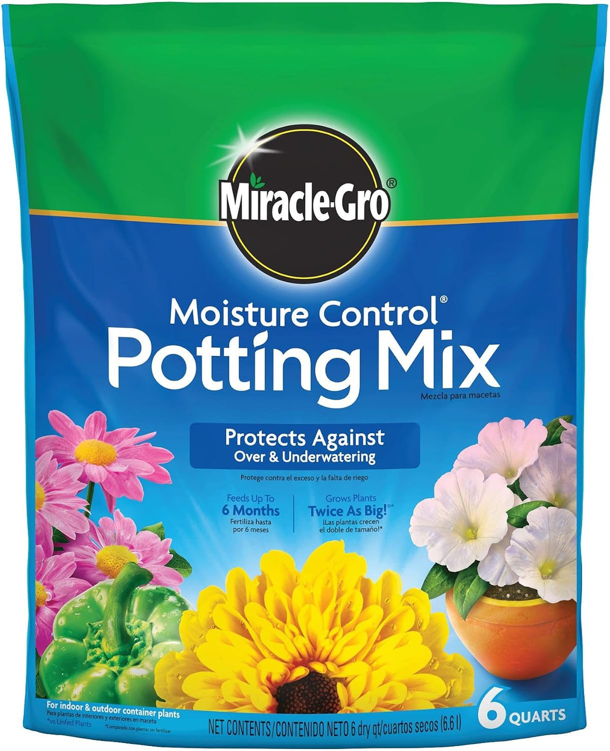 Miracle-Gro Moisture Control Potting Mix, 6 qt.