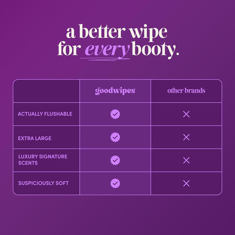 goodwipes Flushable Wipes (6 Pack) (50 Count (Pack of 6), Lavender)