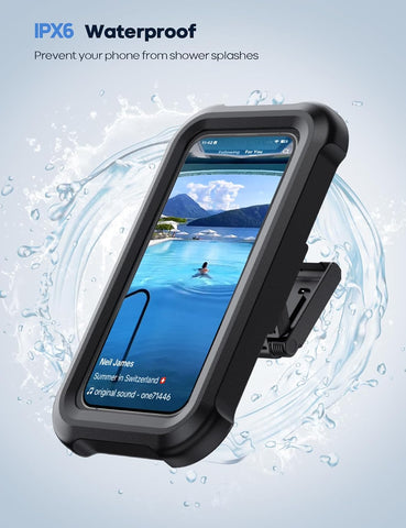 Lamicall Waterproof Shower Phone Holder, Bathroom Accessories for iPhone