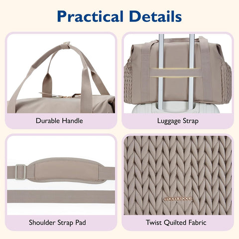 mommore Diaper Bag Tote Large Travel Baby Bag with Pacifier Case
