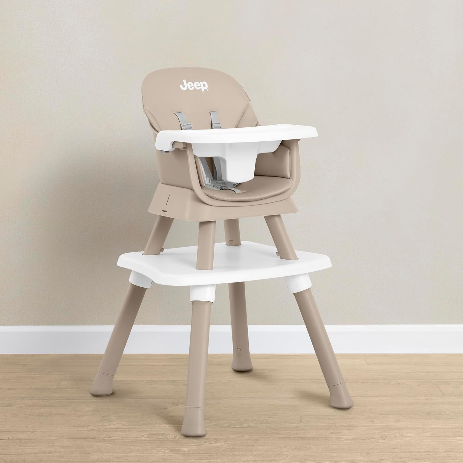 Jeep Milestone 6-in-1 Convertible High Chair by Delta Children, Light Tan