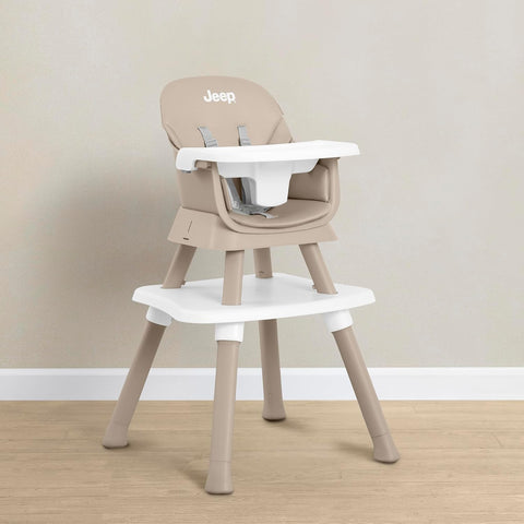 Jeep Milestone 6-in-1 Convertible High Chair by Delta Children, Light Tan