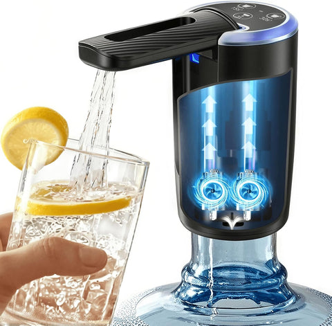 Portable Electric Water Dispenser for 5 Gallon Bottle, Dual Pump High-Speed