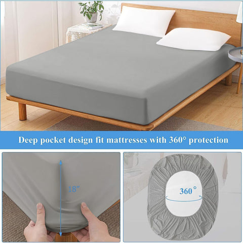 Softhour Queen Mattress Protector Waterproof, 16 Inch Deep Pocket Fitted