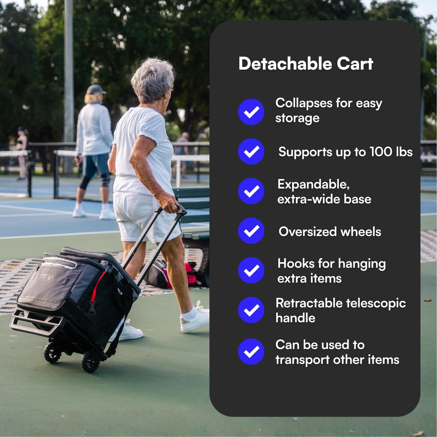 Titan 60 Can Cooler with Wheeled Cart, Ice Up to 3 Days