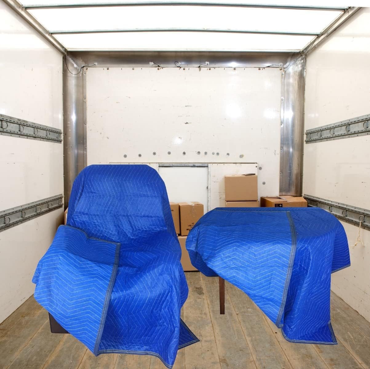 8 Pack Moving Blankets 40x72in Heavy Duty Padded Packing Blankets for Moving Shipping Protecting Furniture Professional Quilted Furniture Blankets for Moving Supplies