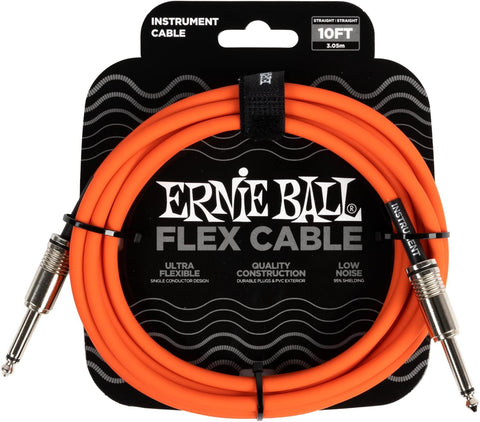 Ernie Ball Flex Instrument Cable Straight/Straight 20ft - Black (P06435)