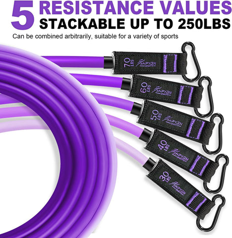 HPYGN Resistance Bands with Handles, 150 lb Exercise Bands for Home Workout