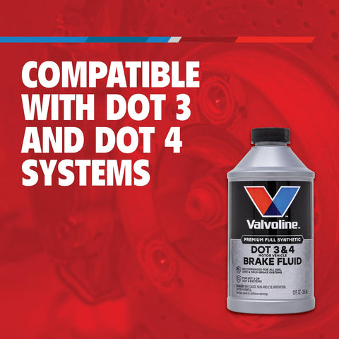 Valvoline DOT 3 & 4 Synthetic Brake Fluid, 12 oz