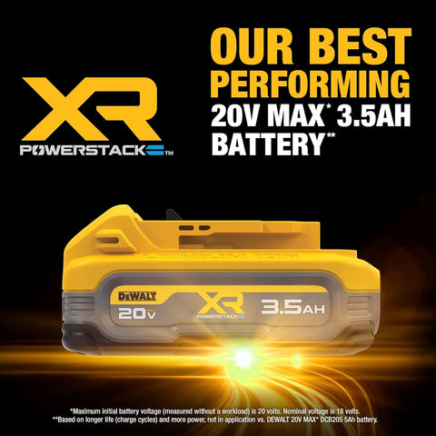 DEWALT 20V MAX XR POWERSTACK 3.5 Ah Power Tool Battery (DCBP320)