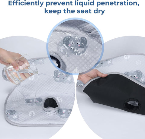 COOLBEBE Waterproof Car Seat Protector for Potty Training, Grey