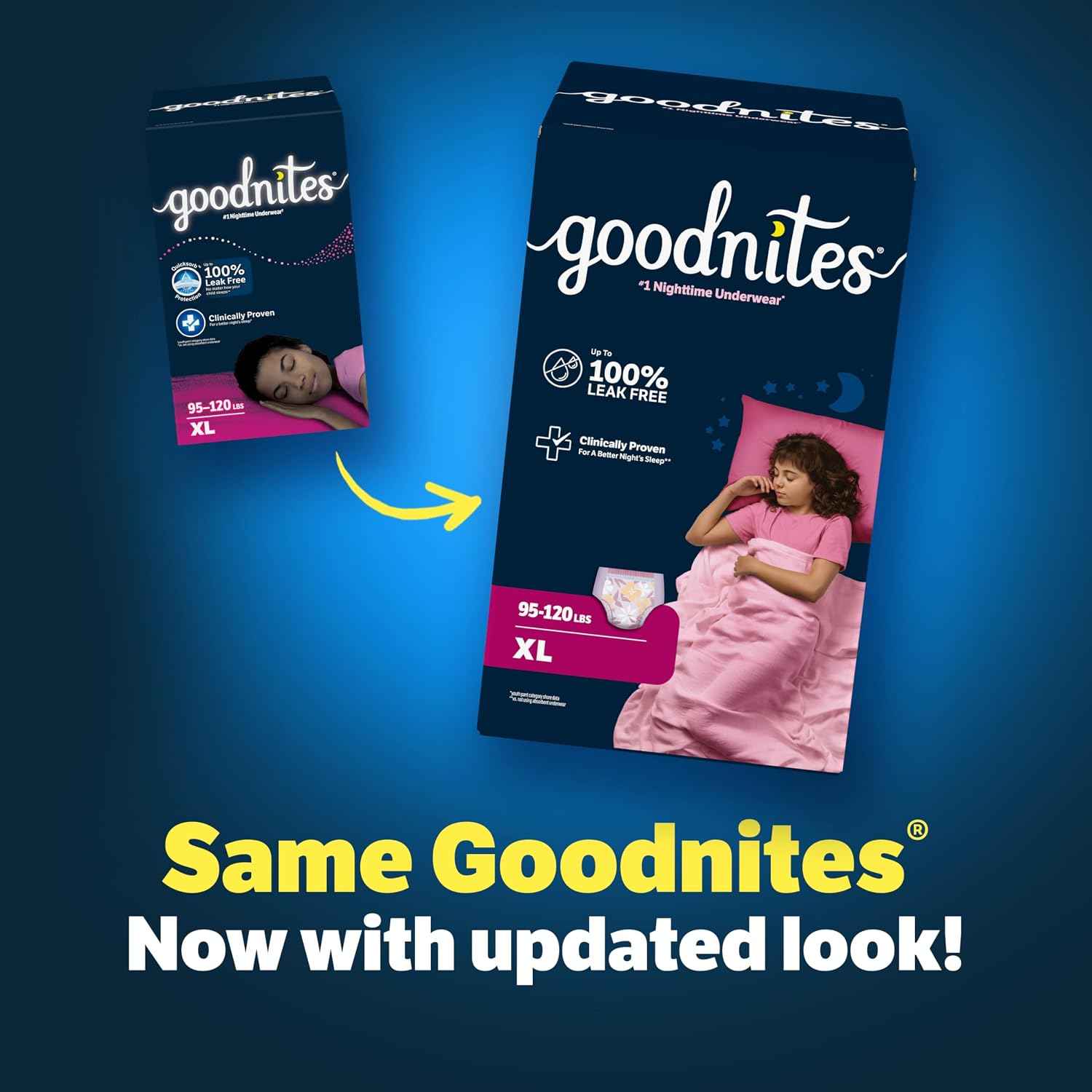 GoodNites Girls Nighttime Underwear, Size Extra Large, 28 Ct, 2 Packs of 14