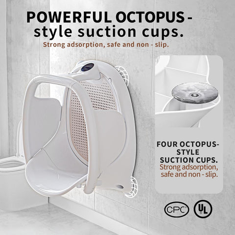 Baby Bath Seat 6+ Months with Temp Display Non-Slip Suction Base Tub Seat