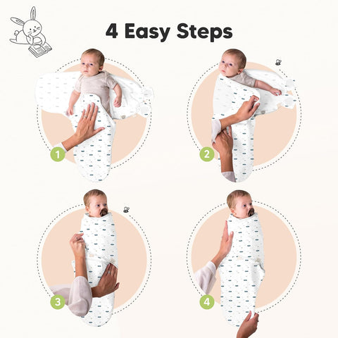 KeaBabies 3-Pack Organic Baby Swaddles for Newborns, Infant (Galaxy, 0-3M)