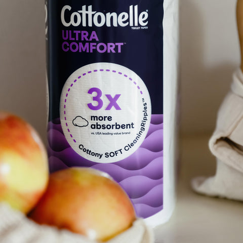Cottonelle Ultra Comfort Toilet Paper with Cushiony CleaningRipples Texture, 32 Family Mega Rolls (32 Family Mega Rolls = 144 Regular Rolls) (8 Packs of 4), 296 Sheets per Roll