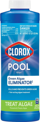Clorox® Pool&Spa™ Swimming Pool Algaecide, Prevents and Treats Pool Algae, Non-Foaming, 1 Quart (Pack of 1)