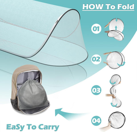 78 * 31 * 23Large Pop-Up Mosquito Net, Lightweight, Breathable, and Soft Convenient Mesh Tent,Foldable and Durable,Mosquito Net for Bed,Apply to Outdoor Athletes, Camping, Beach,Starlit Sky of Night.